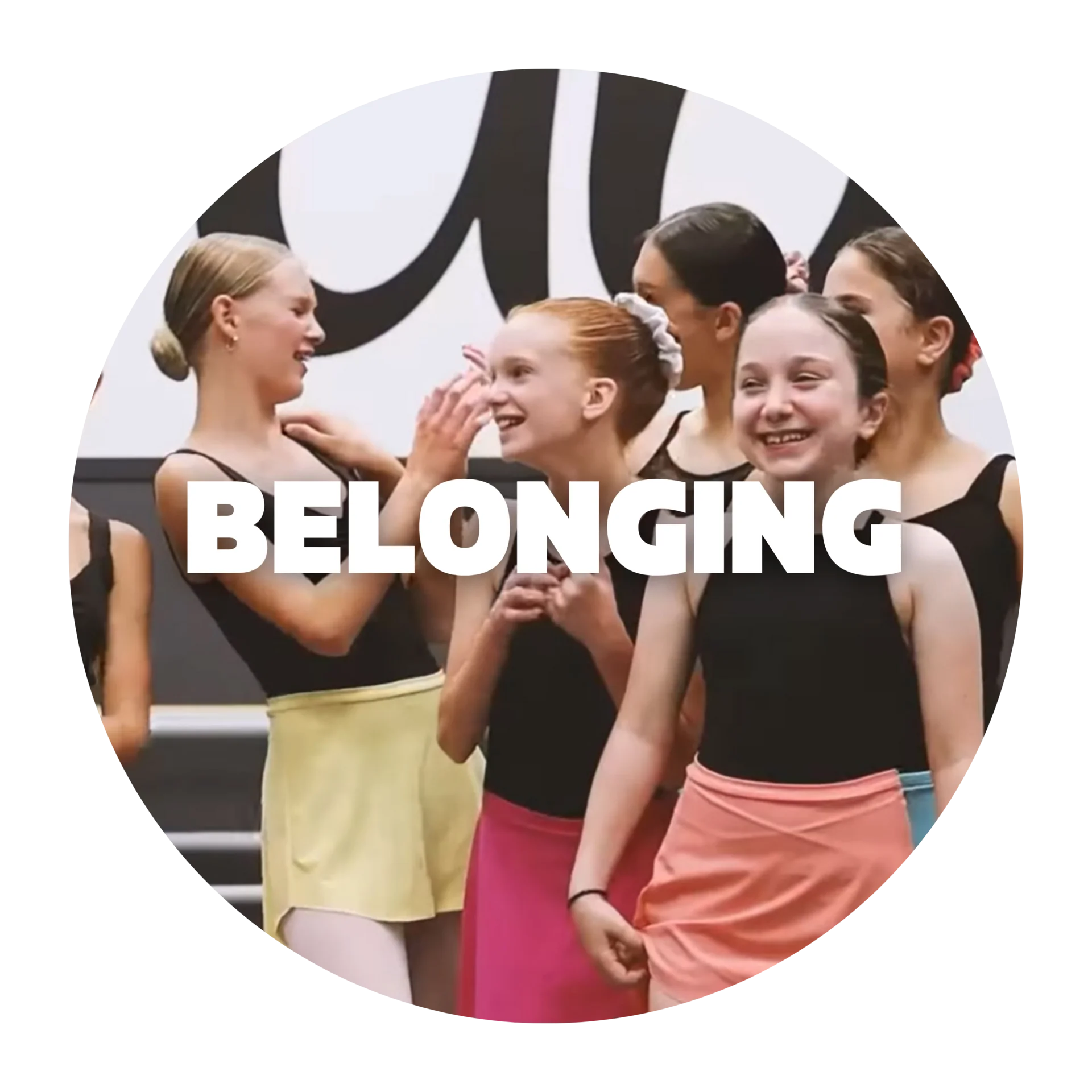 Group of smiling dance peers sharing a sense of belonging